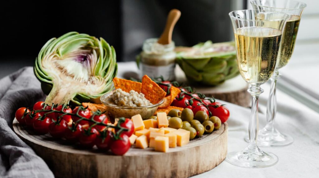 アペロ　野菜　ワイン